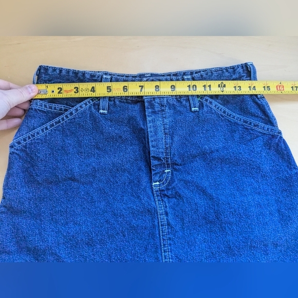 TOMMY HILFIGER Y2K Jeans Skirt 100% Cotton Size 7 Made In Canada - Picture 8 of 9